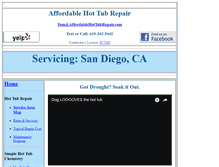 Tablet Screenshot of affordablehottubrepair.com